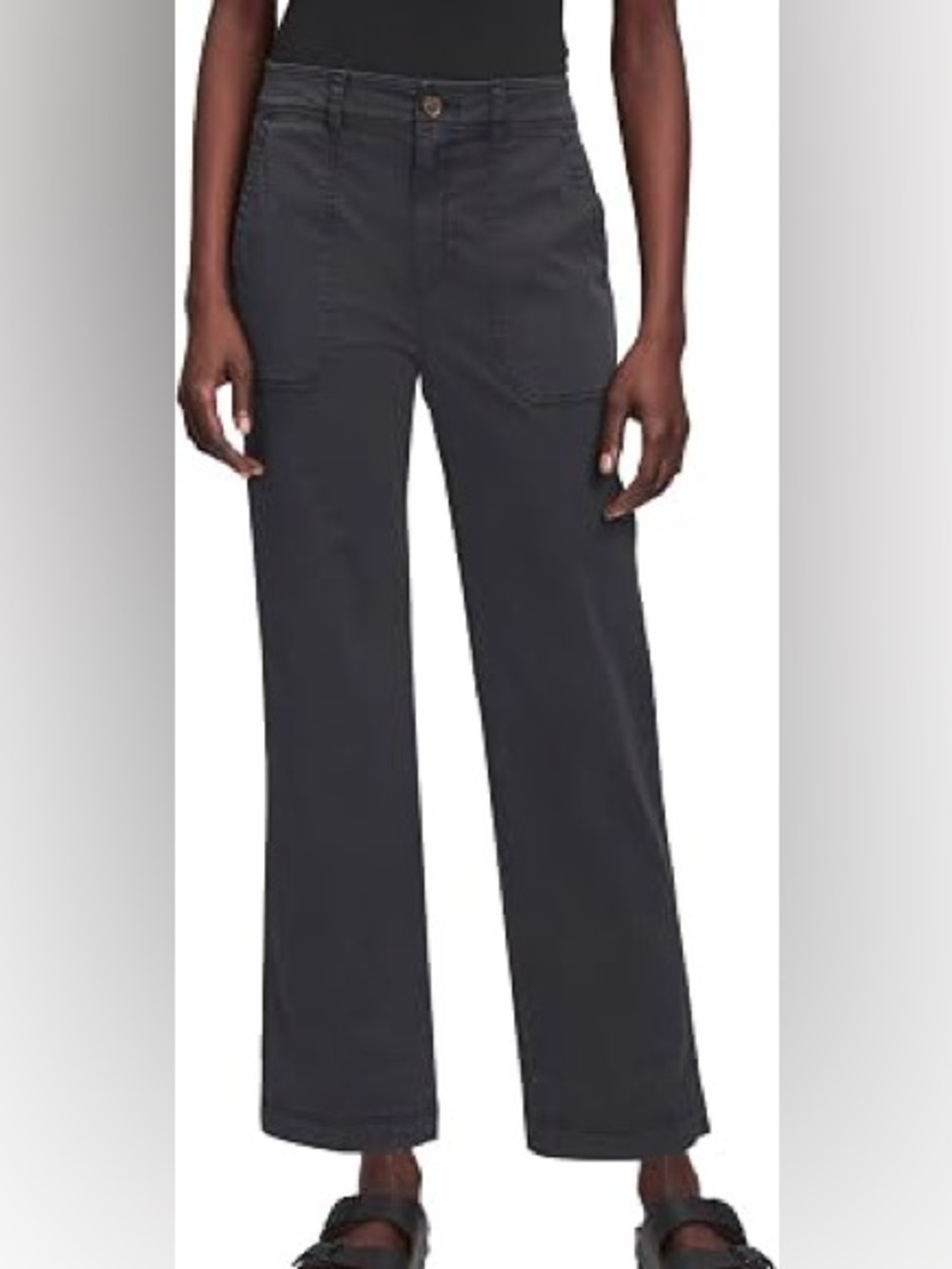 GAP Women's Charcoal Girlfriend Khakis